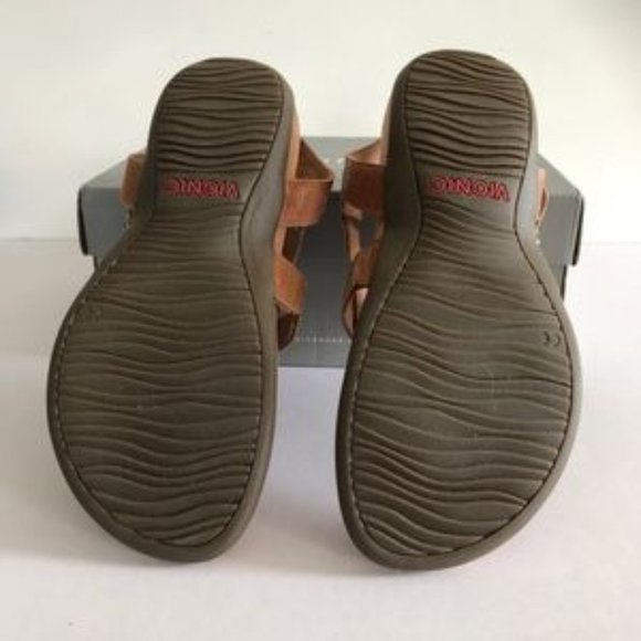Vionic Lupe Leather Adjustable T-Strap Sandals - Picture 6 of 9